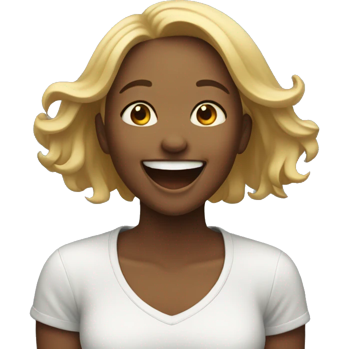 Girl laughing  emoji
