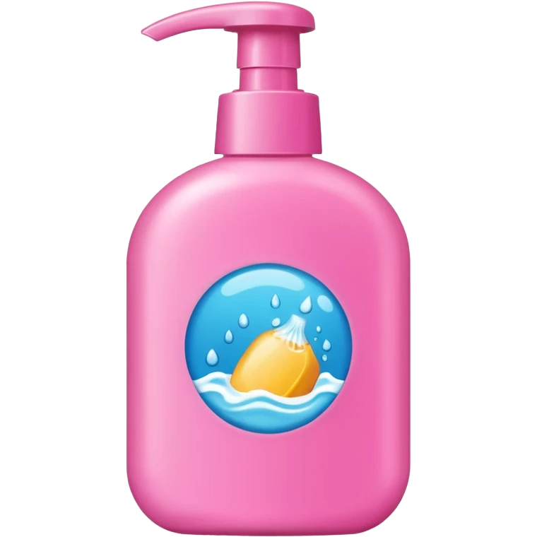 shampoo bottle in pink colour emoji