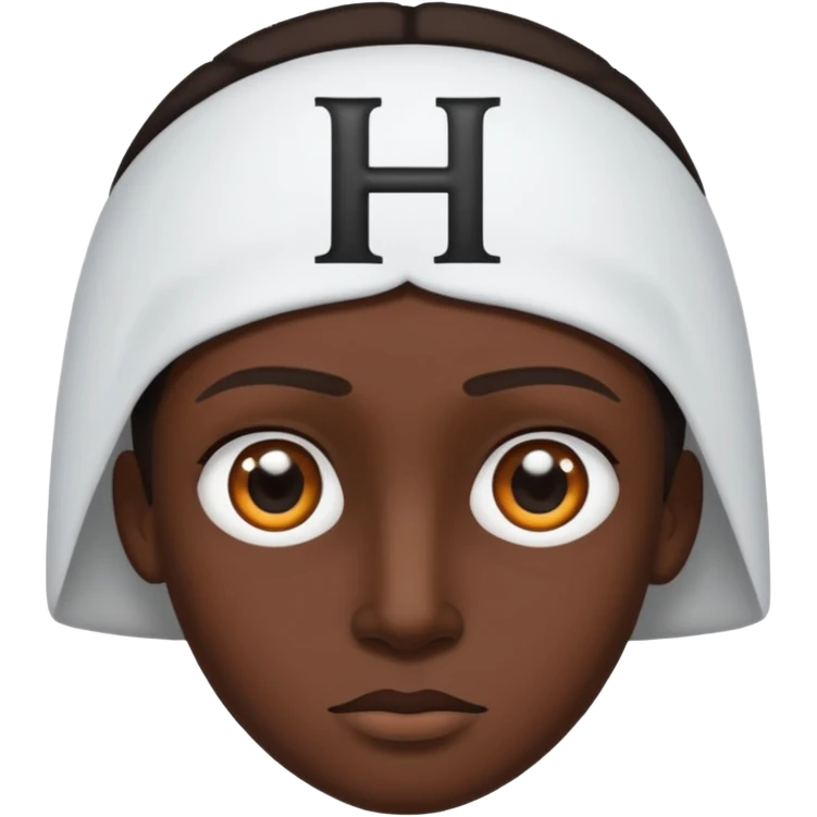 🥷🏽poneles los ojos todos blancos y en la frente ponele la H porfa emoji
