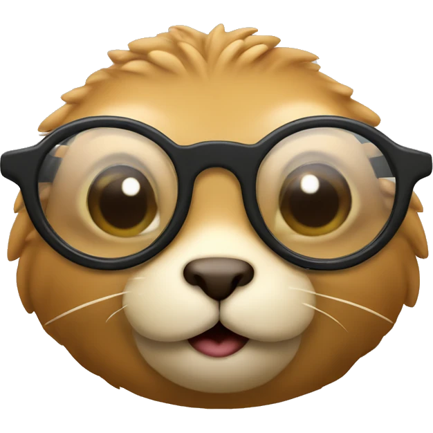 Ardilla con lentes emoji