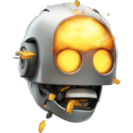 robot head explosion emoji
