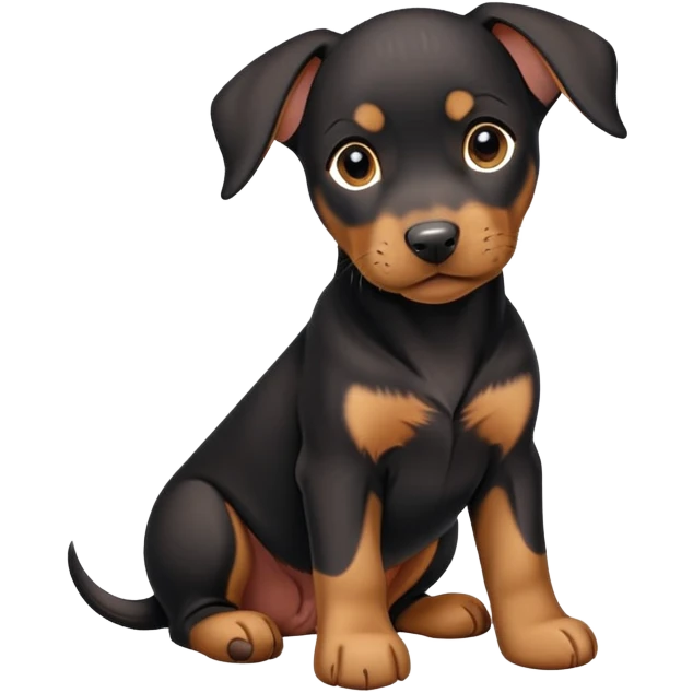 Dobermann puppy emoji
