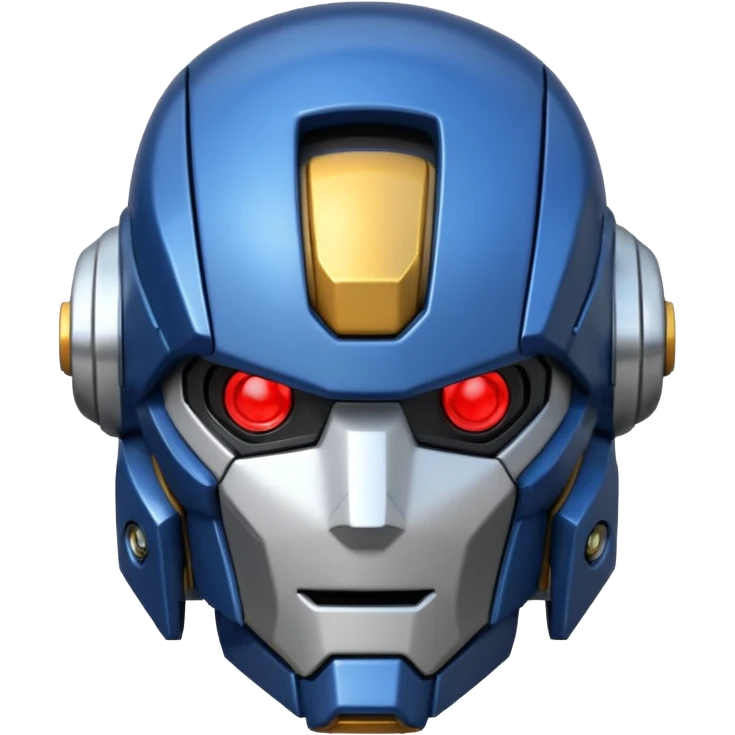 A Gundam RX-0 robot head, bottom view emoji