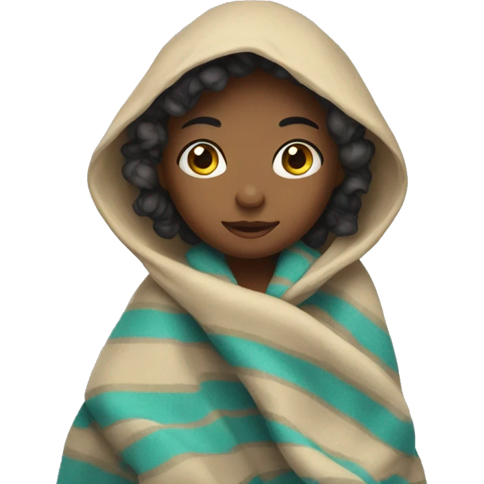Girl with a blanket  emoji