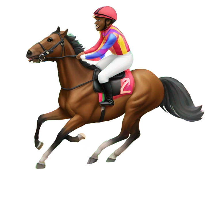jockey riding horse emoji