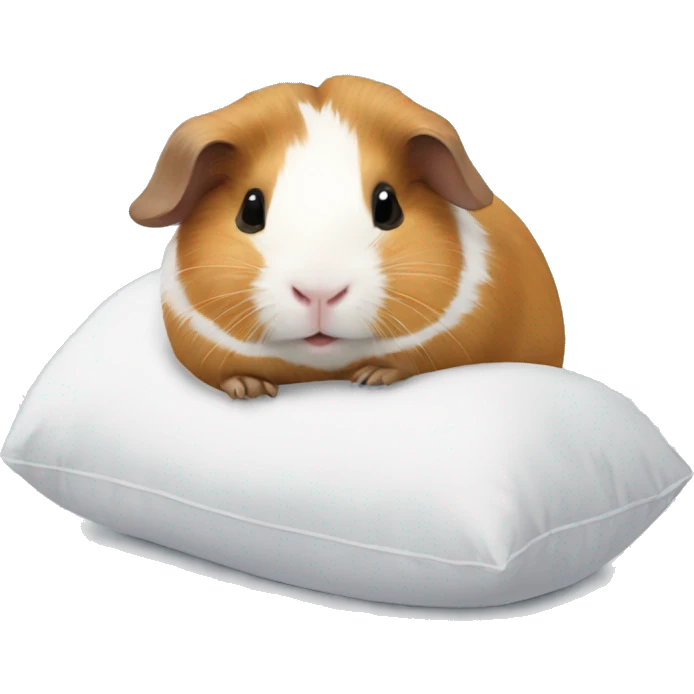 Guineapig cuddling a soft pillow emoji