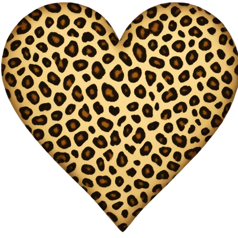 Leopard print heart emoji