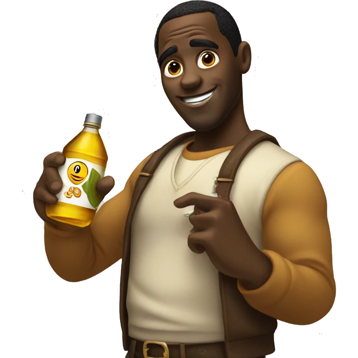 Diddy with a bottle of oil emoji