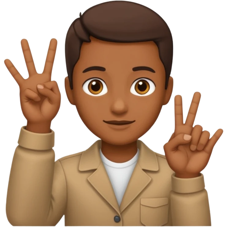 Yvl handsign Brown emoji
