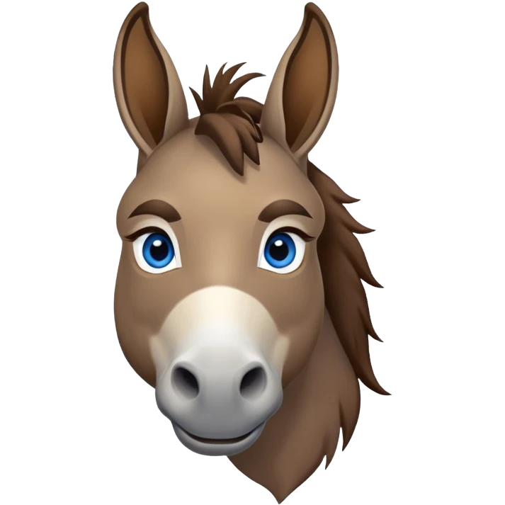 Blue eyes donkey  emoji