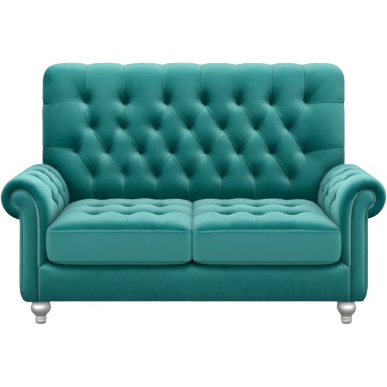 Long square teal sofa emoji