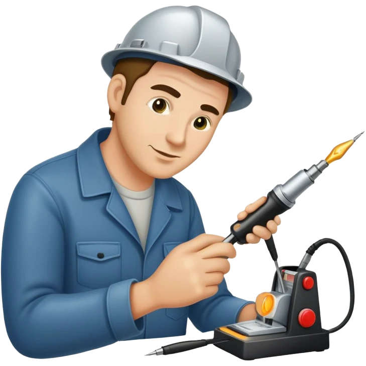 man with a soldering iron emoji