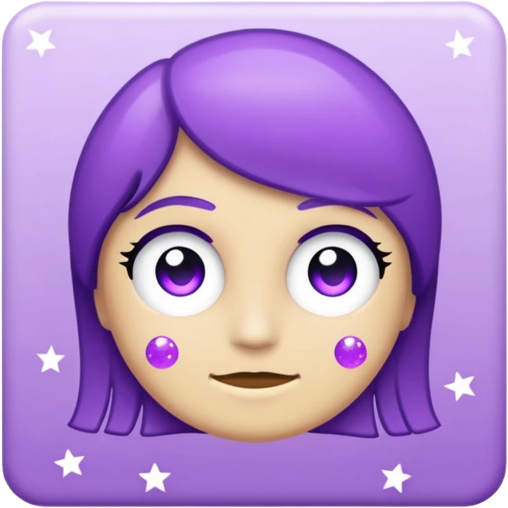 glitter purple and cian lixeira emoji