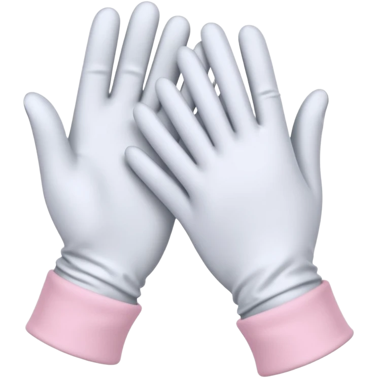White Gloves With Pastel Pink Gloves emoji