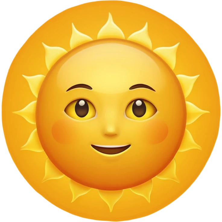 glowing sun emoji