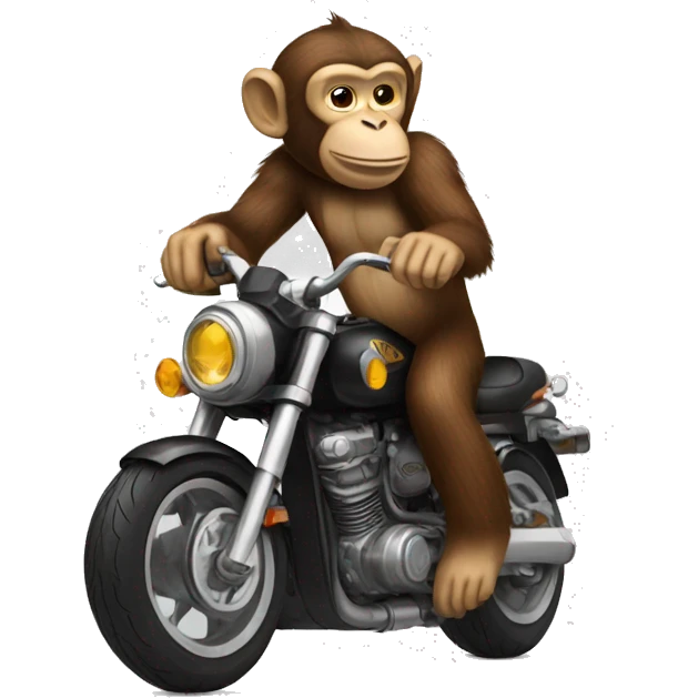 monkey on a motorcicle emoji
