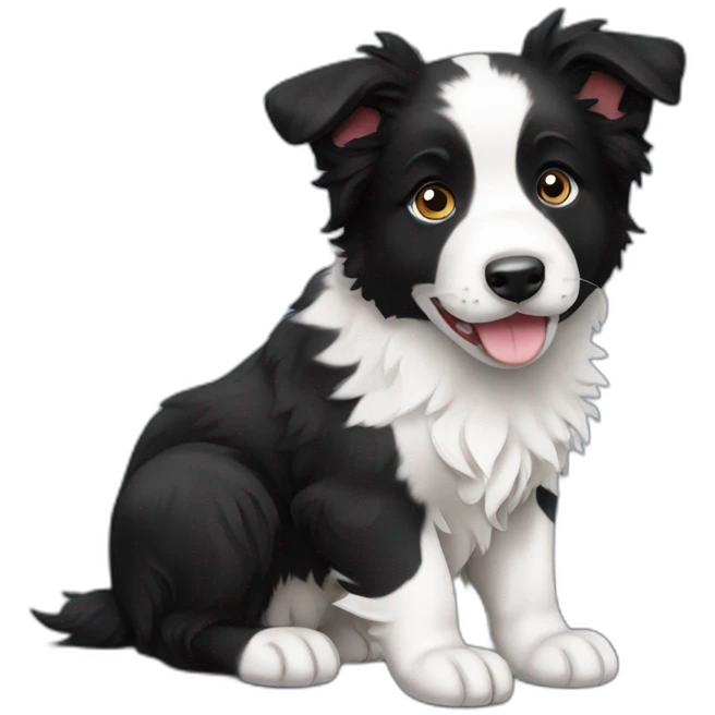 border collie puppy emoji
