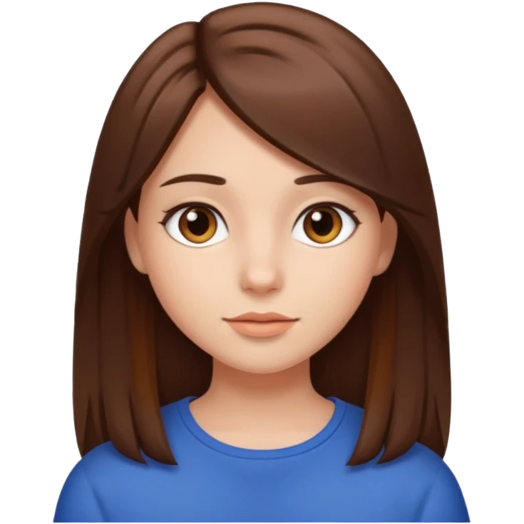Girl with straight hair  emoji