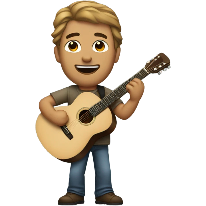 Steve via with guitar emoji