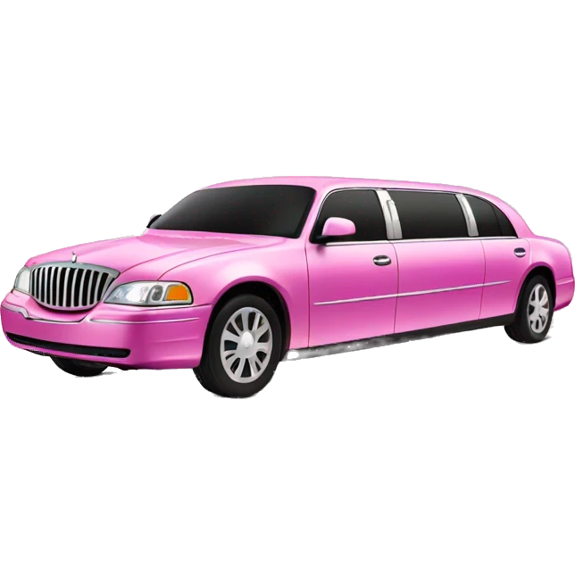 Pink limousine with sparkles  emoji