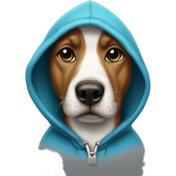 dog wearing a hoodie  emoji