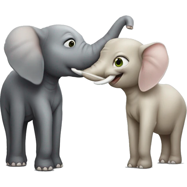 Elefant head and nake body emoji