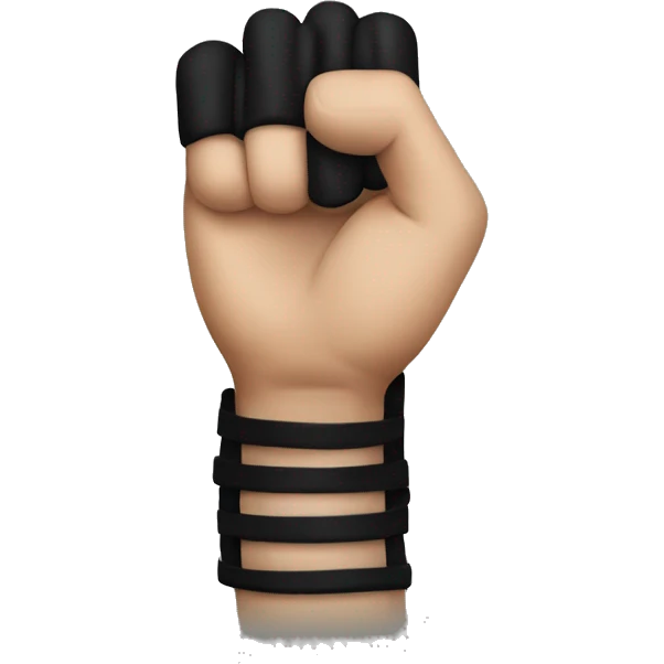 Black leather stripes wrapped around the arm. Teffilin  emoji
