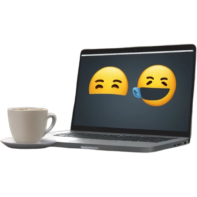 Coffee shop computer emoji
