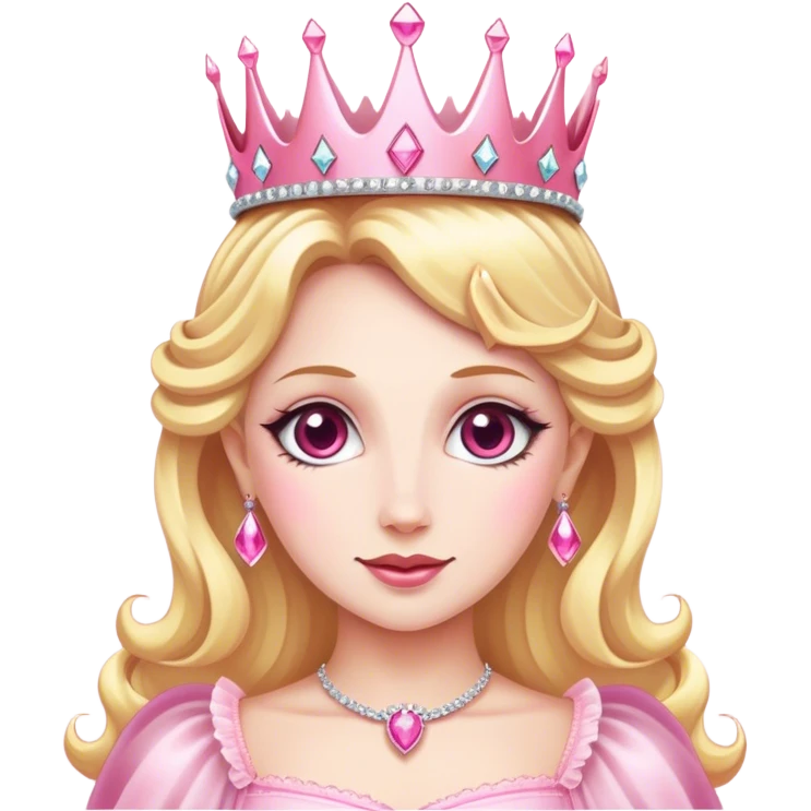 Glinda wearing a pink crown emoji