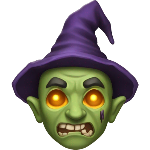 half-orc male wizard necromancer pumpkin emoji