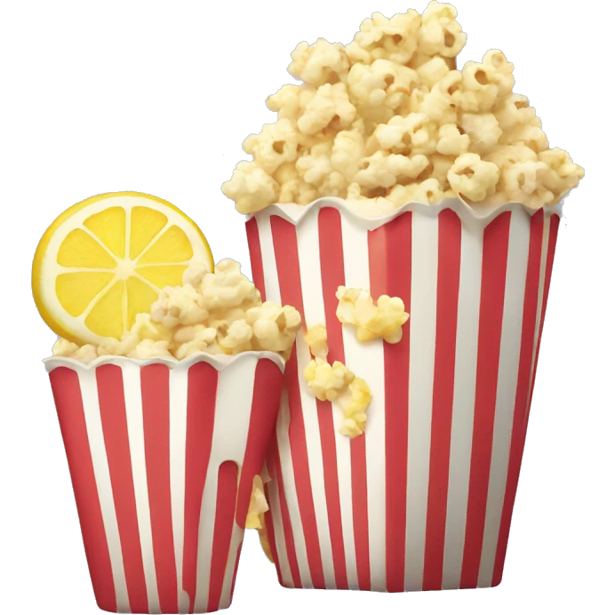 popcorn and lemonade emoji
