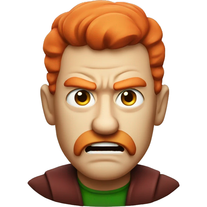 red irish angry man  emoji