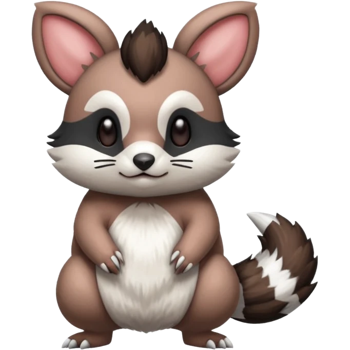 Teddiursa-Minccino-Furret-Obstagoon-fusion  emoji