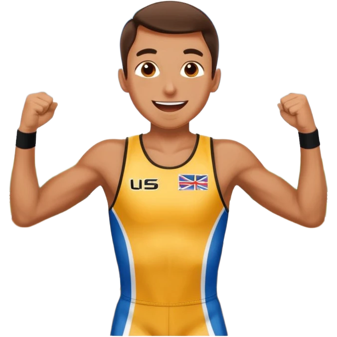 Person Winning a race SUPER happy emoji