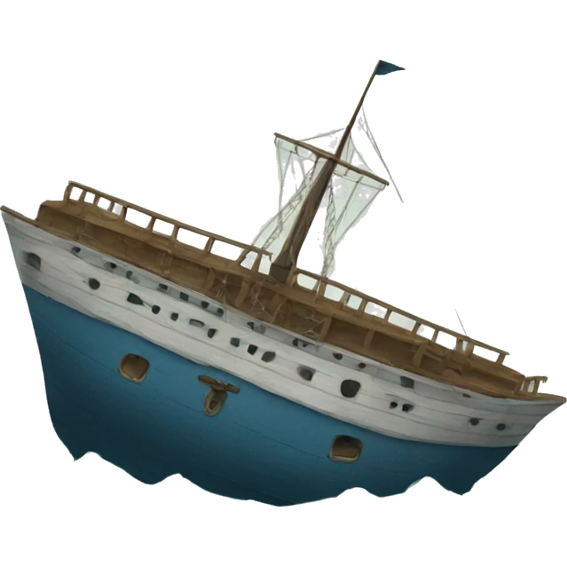 a sinking ship emoji