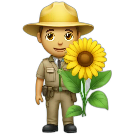 flower inspector emoji
