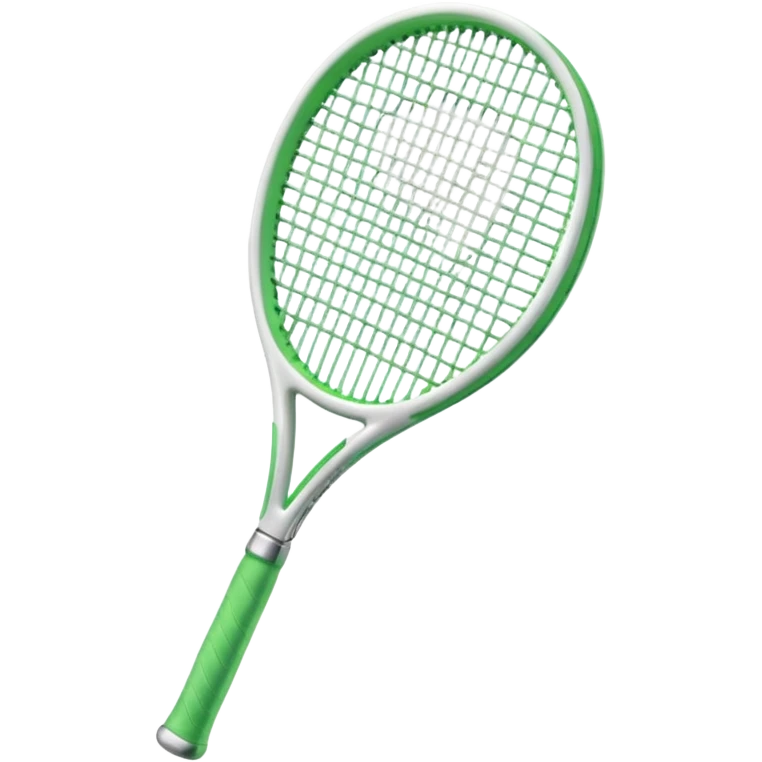 white and green (more white) glass crystal tennis racket emoji