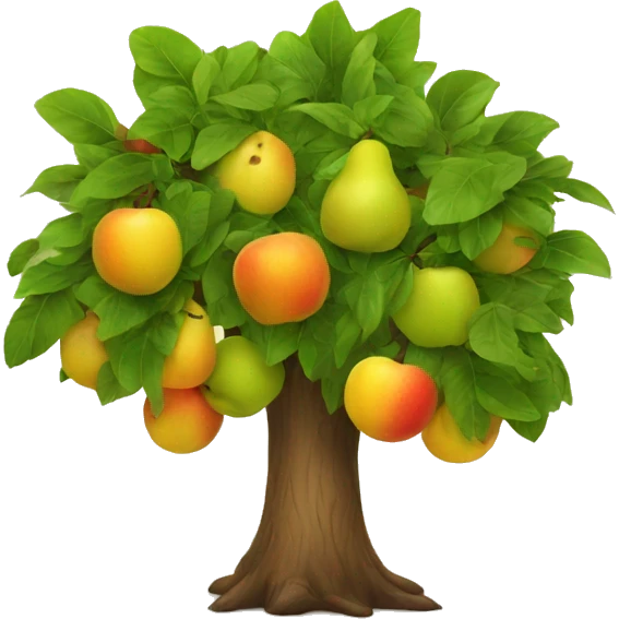 Tree with fruit emoji