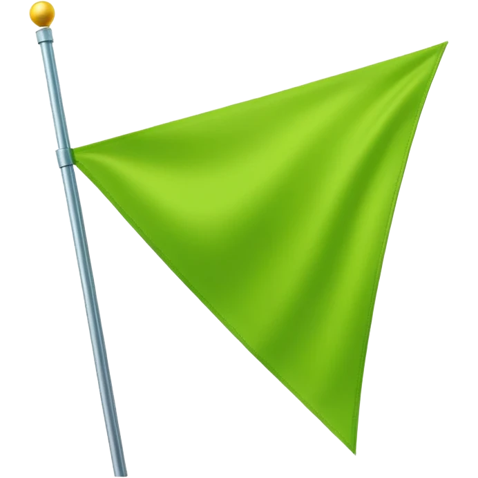 Lime Green triangle flag emoji