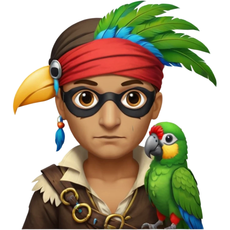 pirate and parrot emoji