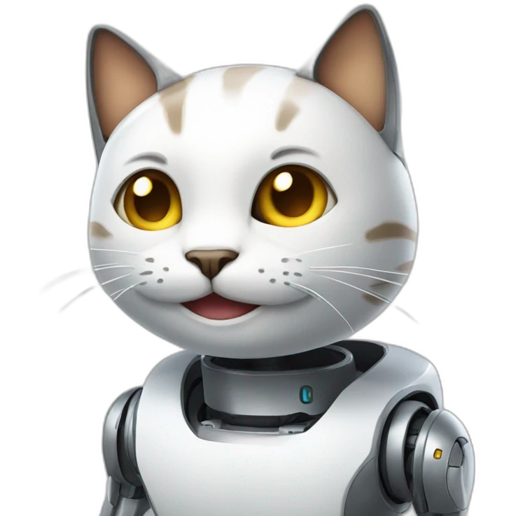 Robot cat smile emoji