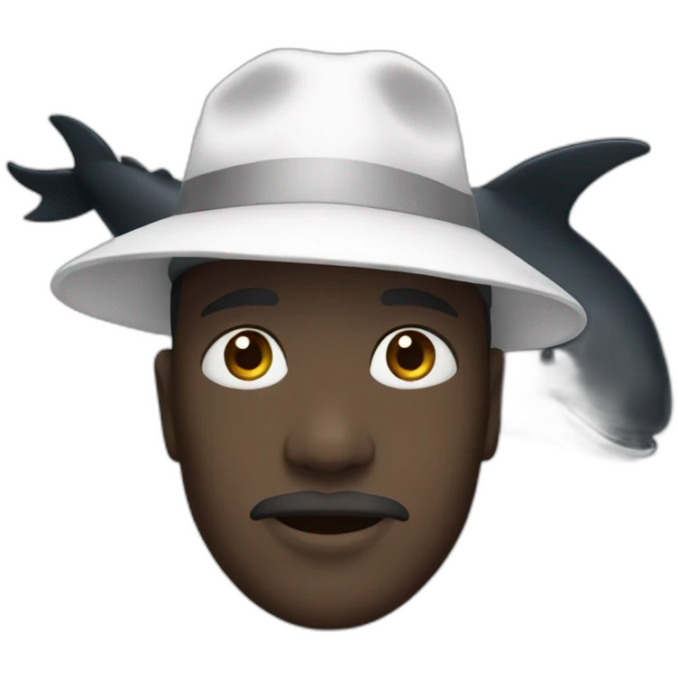 black-whale-in-white-hat emoji