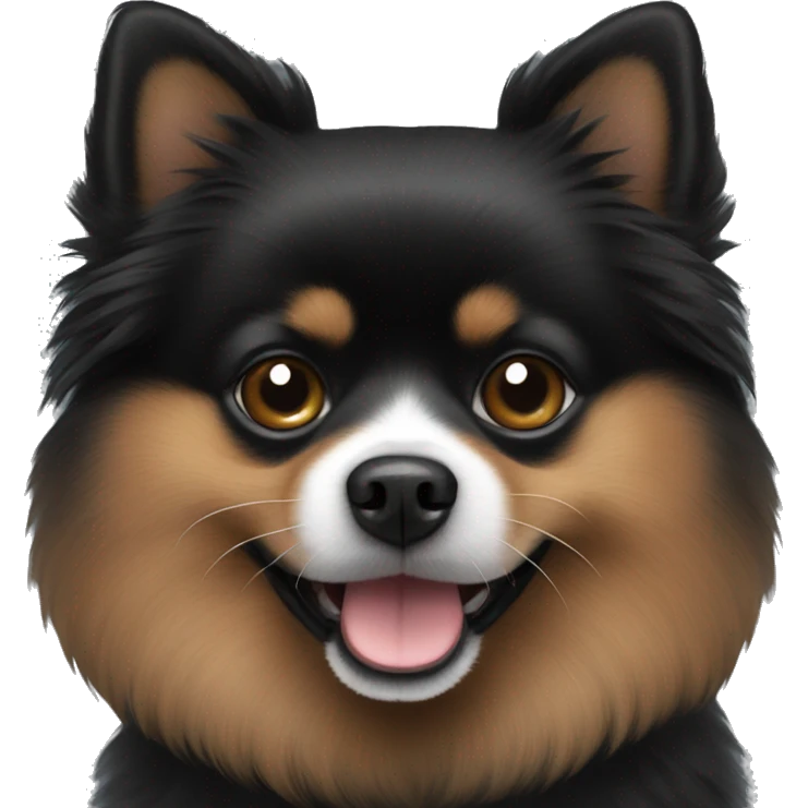 Black Pomeranian emoji