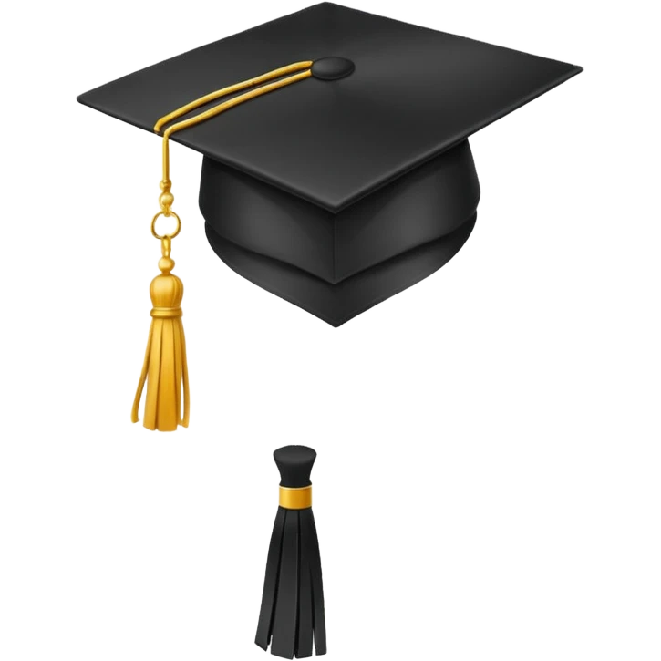 Graduation cap tossed in air emoji