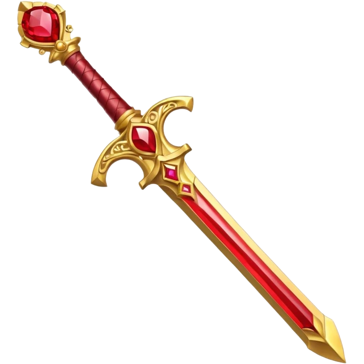 golden sword with red gem emoji
