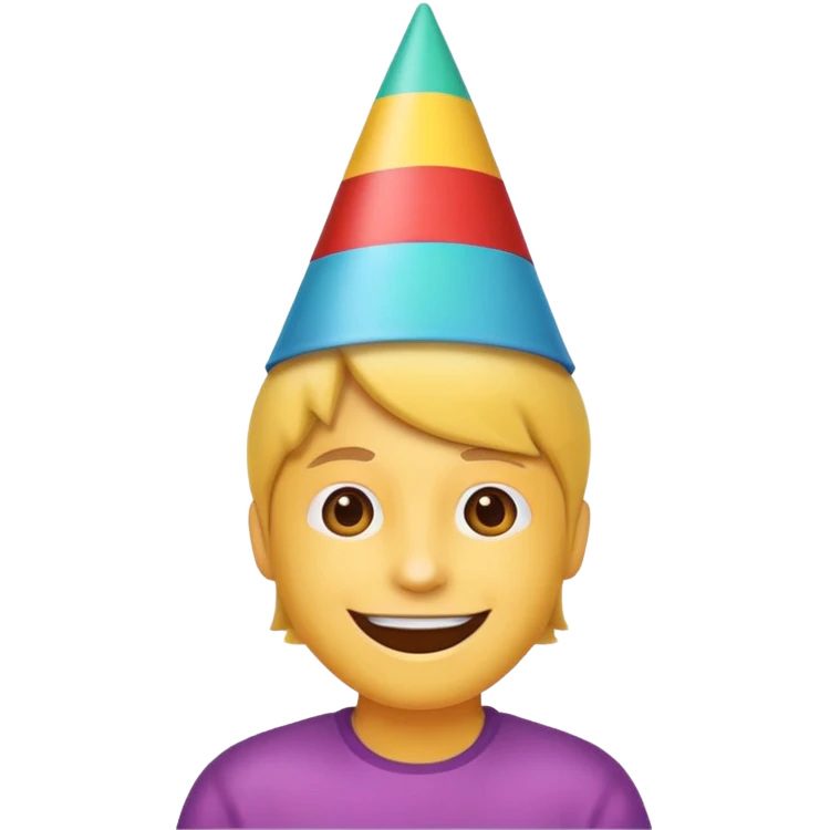 With happy birthday hat emoji