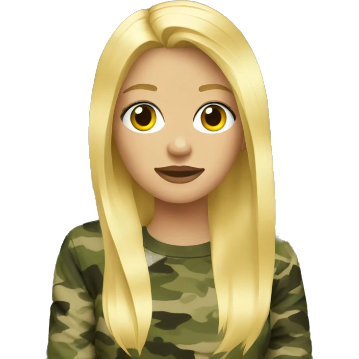 Camo blondie emoji