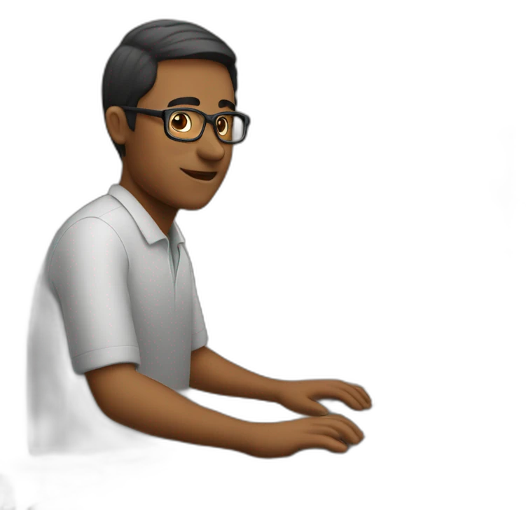 Man on computer emoji