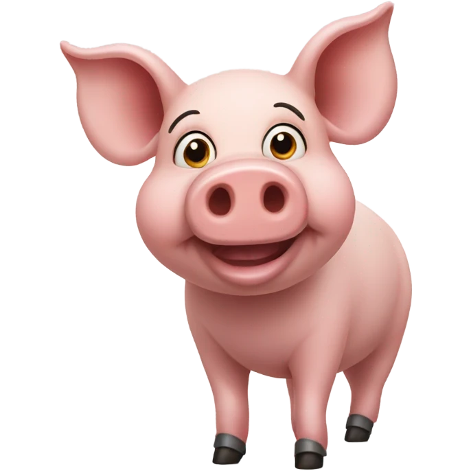 Pig with only three legs  emoji