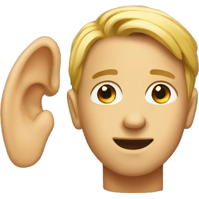Lends an ear emoji